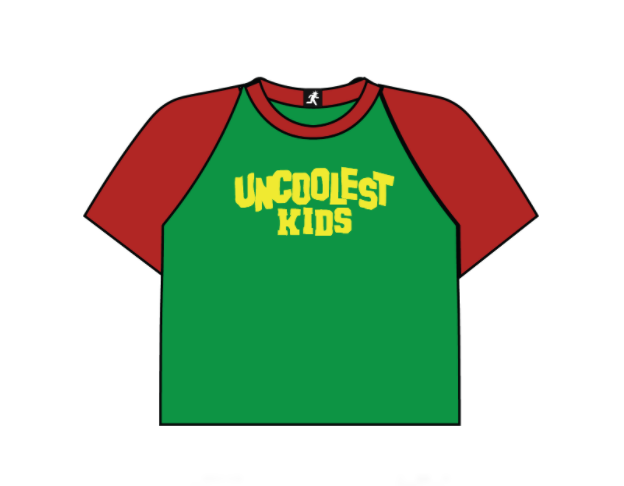 Red Sleeves Green Tee