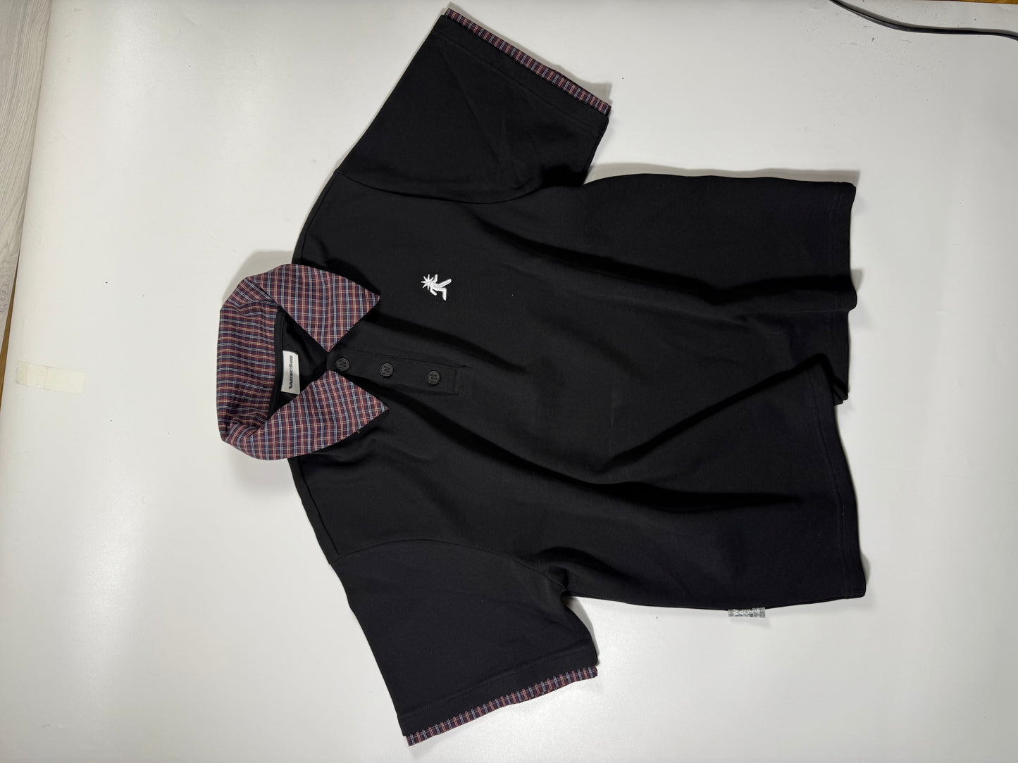 Plaid Collar Polo
