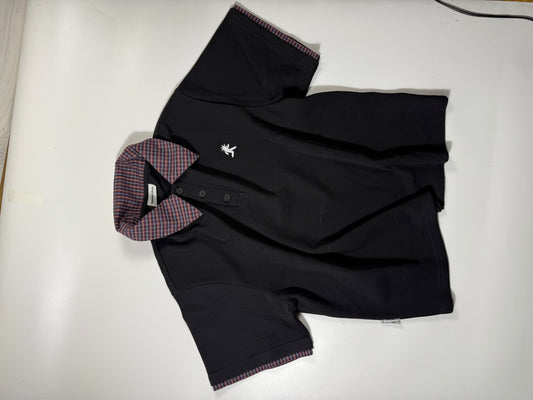 Plaid Collar Polo