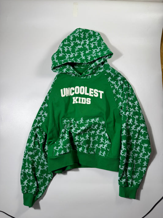 Multi Logo Green Hoodie